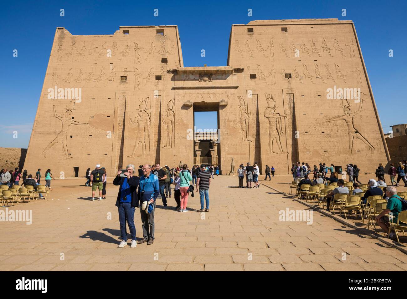 Ägypten, Oberägypten, Niltal, Edfu, Horus-Tempel Stockfoto