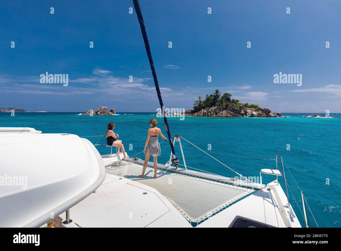 Seychellen, ile Curieuse, Nationalpark, Laraie Bay, Schlamm und Sand Schildkröte Point Stockfoto