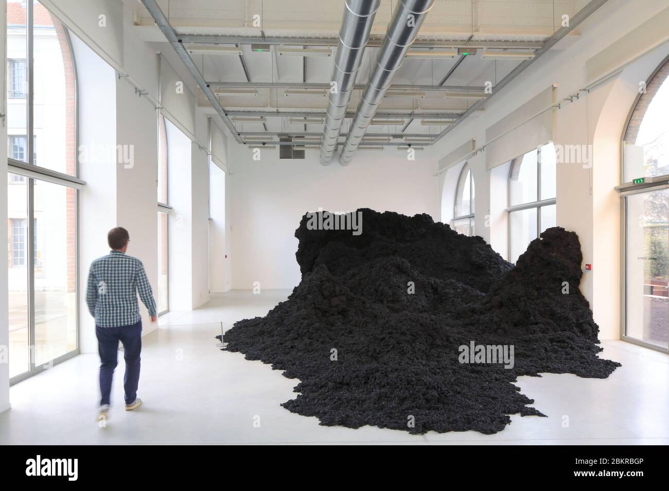 Frankreich, Loiret, Orleans, FRAC (Regional Contemporary Art Fund) Centre Val de Loire, Gebäude von den Architekten Jakob + MacFarlane (2013), Arbeit mit dem Titel der Schattenraum (2016) von Architekten aus New Territories (S / HE) Stockfoto