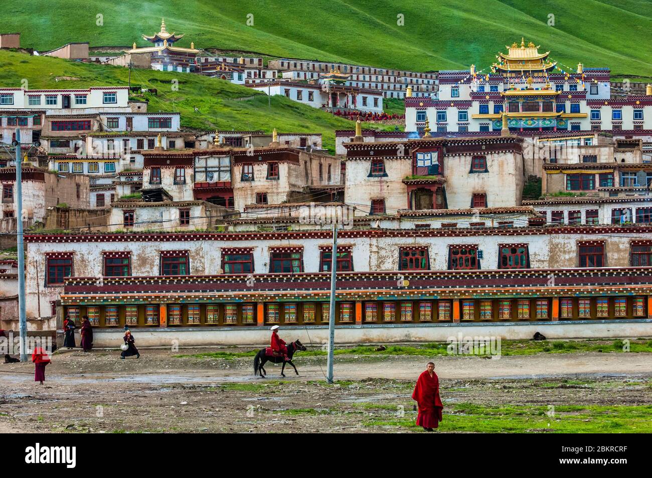 China, Osttibet oder Kham, Sichuan, Sersh?l Kloster Stockfoto