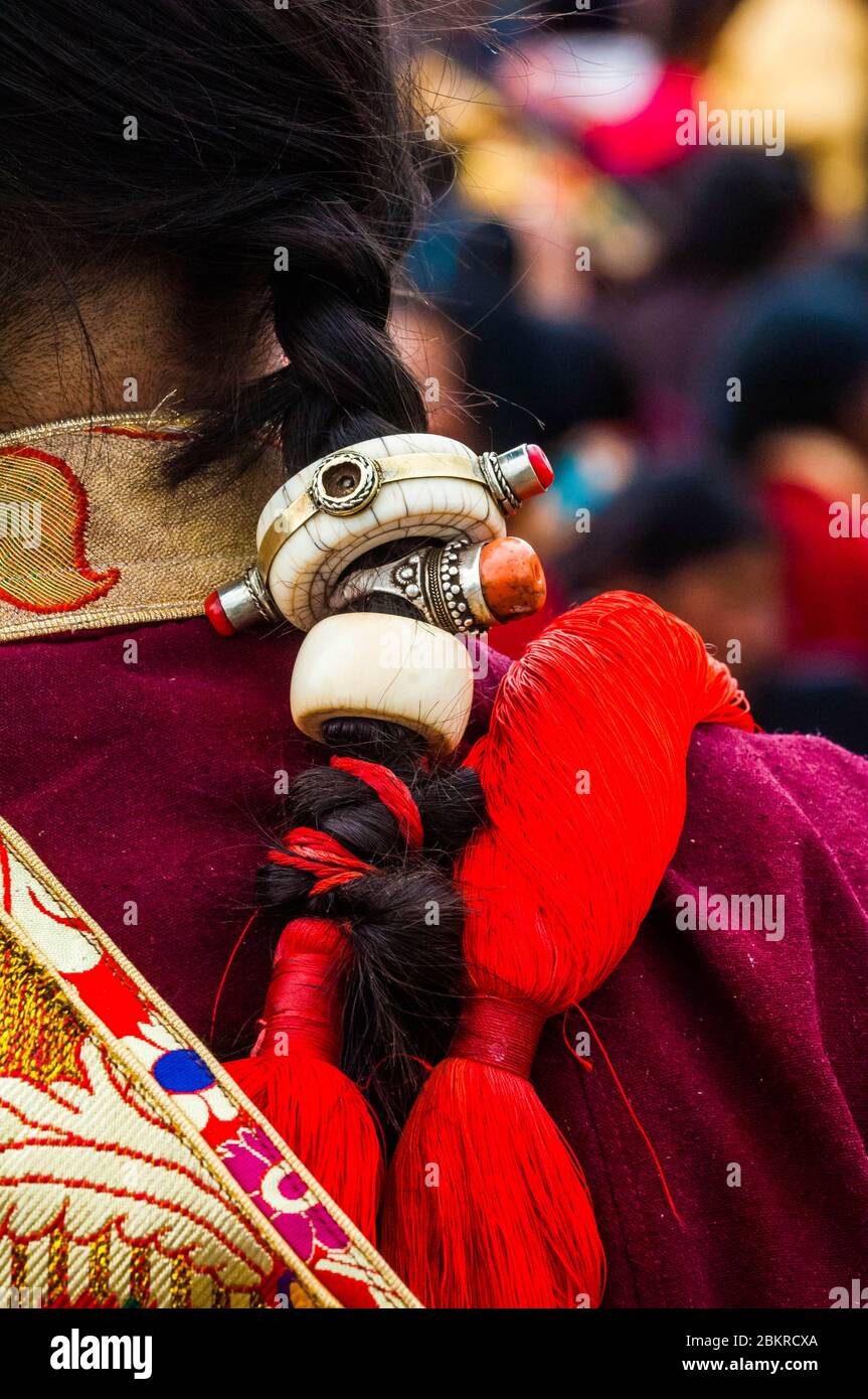 China, Osttibet, oder Kham, Qinghai, Yushu oder Jyekundo, Gyelring Nomadenfest, in der Nähe von Rongzhi Kloster Stockfoto