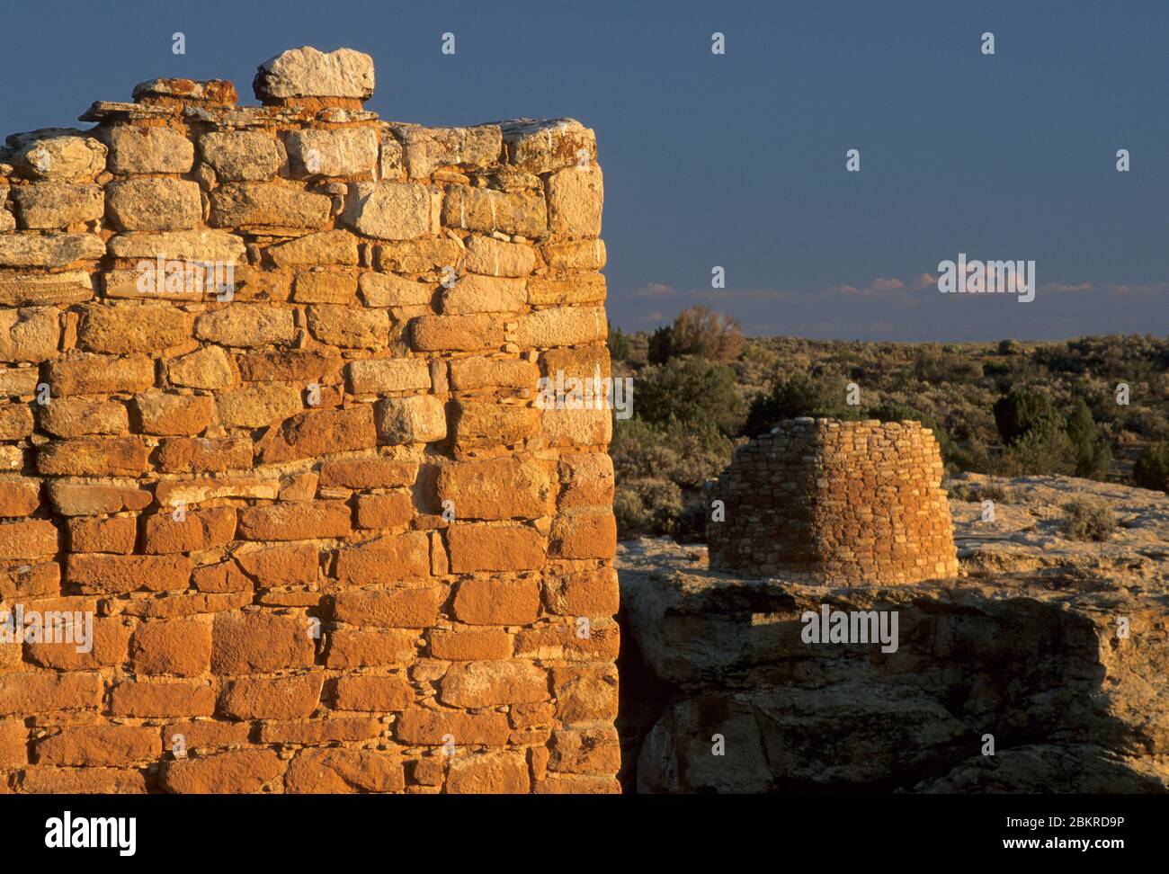 Rim Rock House mit Tower Point, Hovenweep National Monument, Utah Stockfoto
