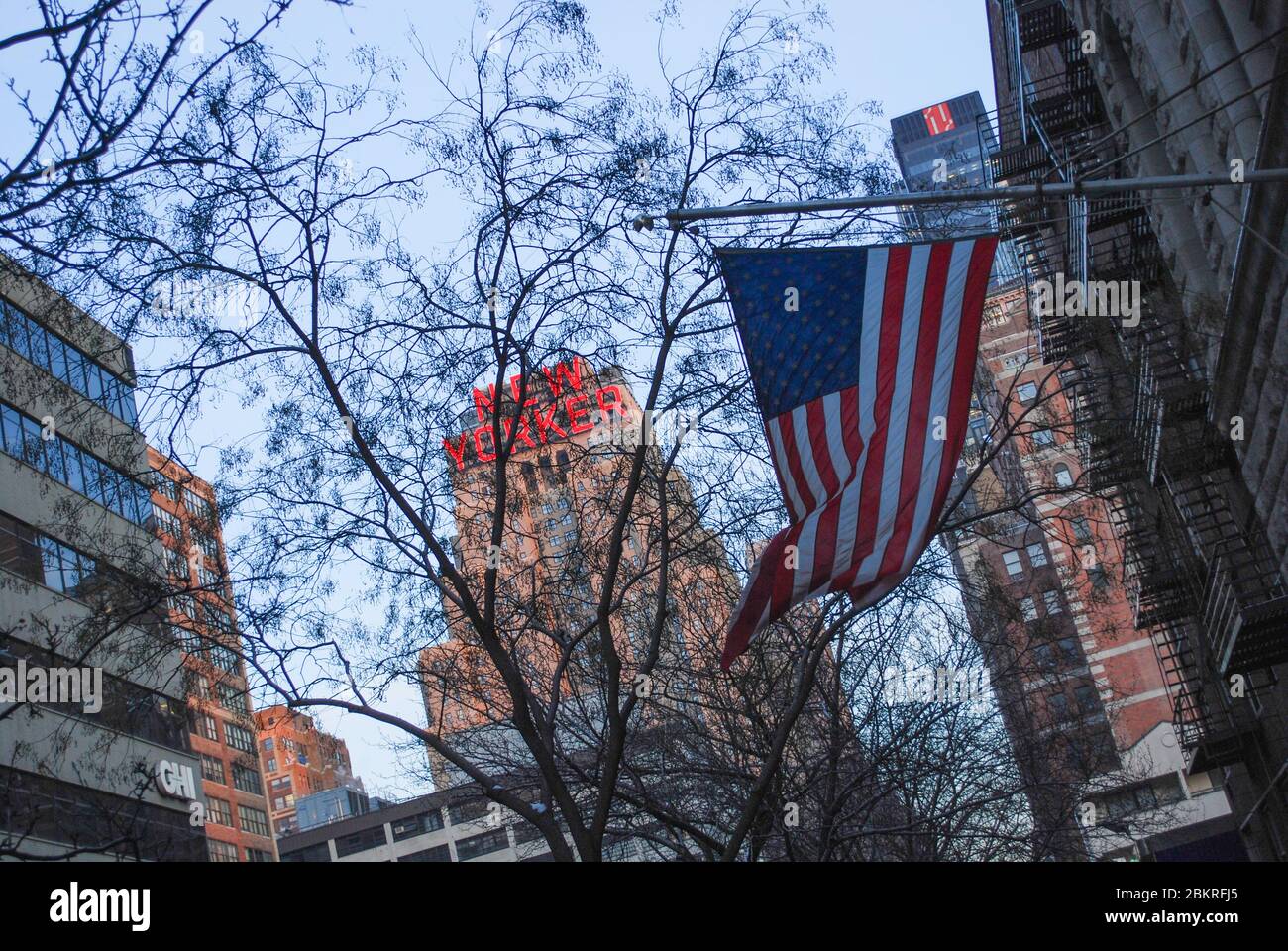 Art Deco Wyndham New Yorker Hotel, 481 8th Avenue, New York, NY, USA von Sugarman und Berger renoviert Stonehill & Taylor Architects Stockfoto
