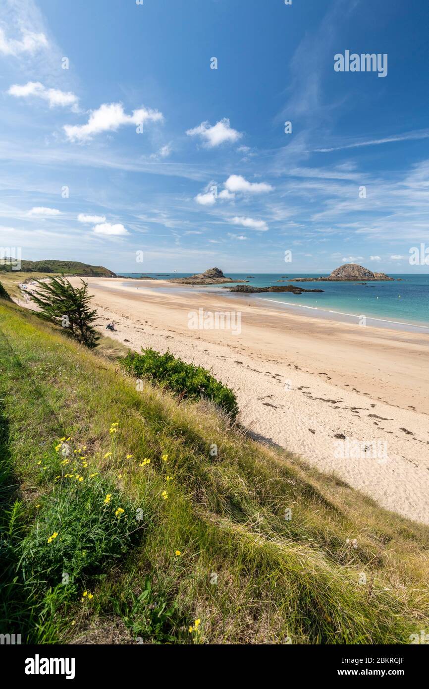 Frankreich, Ille-et-Vilaine, Saint-Coulomb, Strand und Naturgebiet von Chevrets Stockfoto