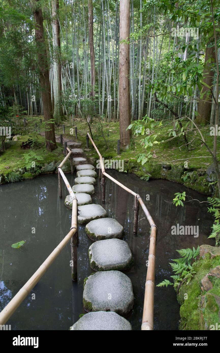 Japan, Honshu Island, Kansai Region, Kyoto, Tenjyuan Garden Stockfoto