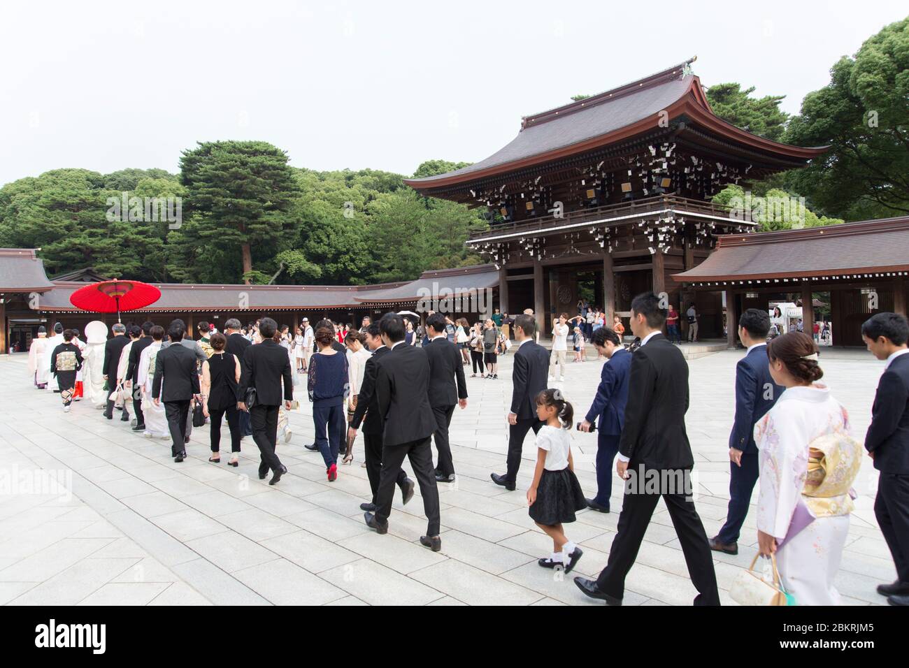 Japan, Honshu Insel, Kanto Region, Tokyo, Shibuya Viertel, Harajuku, Meiji Jingu Tempel, Hochzeitszeremonie :: Japan, Honshu Insel, Kanto Region, Tokyo, Shibuya Viertel, Harajuku, Meiji Jingu Tempel, Stockfoto