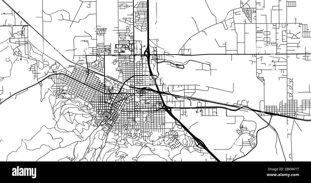 Stadtvektor Stadtplan von Helena, USA. Hauptstadt des Bundesstaates Montana Stock Vektor