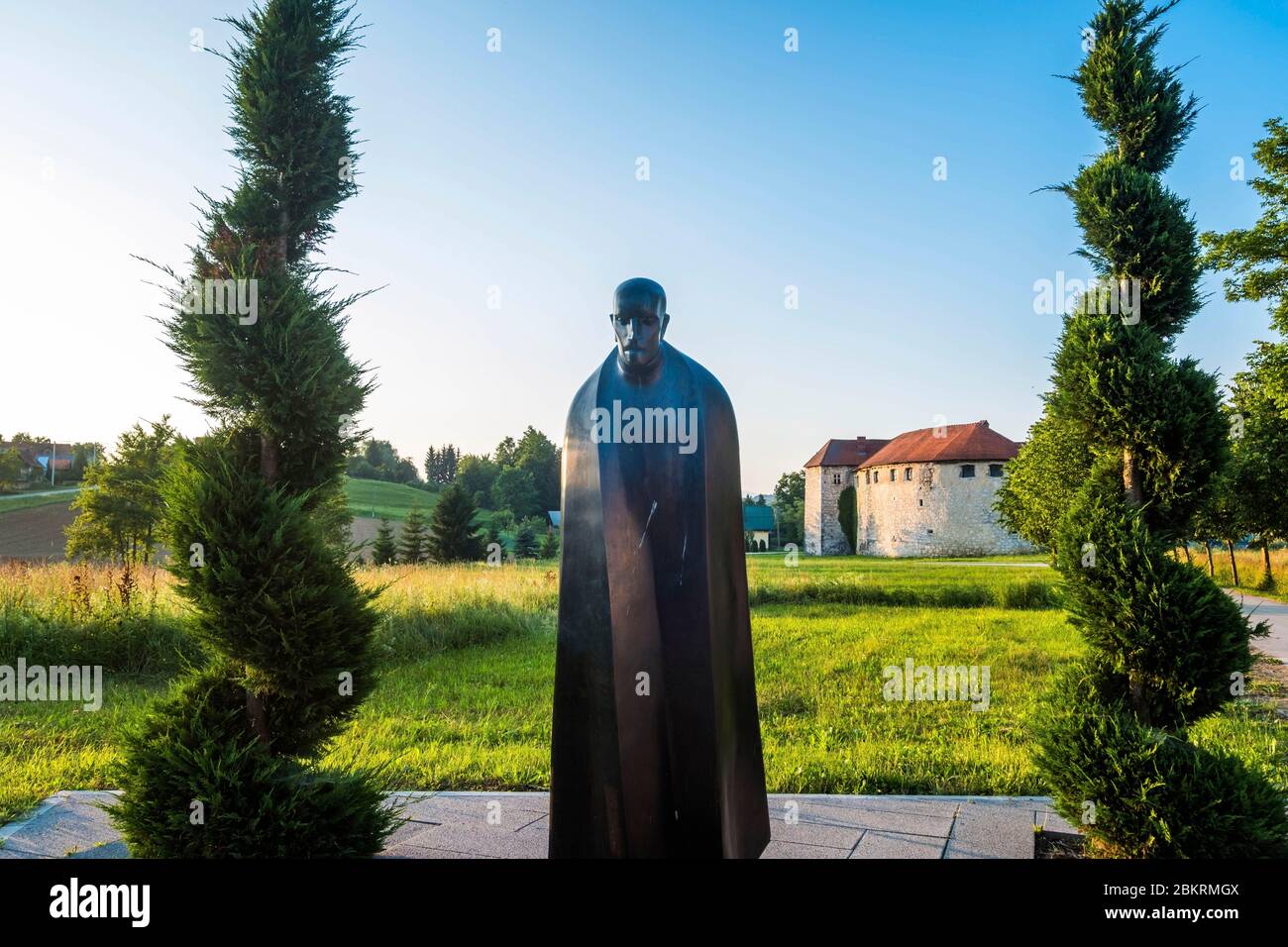 Kroatien, Karlovac County, Ribnik, Statue von Juraj Krizanic, erster Pan-slawischer Missionar, predigt die Annäherung der russisch-slawischen und orthodoxen Kirchen Stockfoto