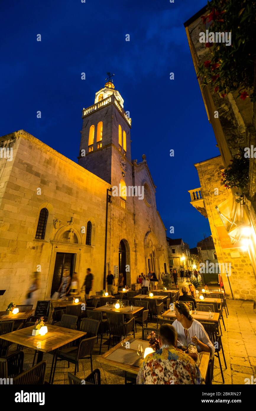 Kroatien, Dalmatien, Insel Kor?ula, St. Markus Kathedrale Stockfoto