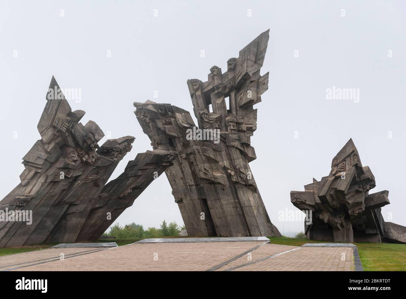 Litauen (Baltikum), Kaunas County, Kaunas, Neuntes Fort, das im 19. Jahrhundert erbaut wurde und von den Nazis als Konzentrainlager genutzt wurde, das Denkmal Stockfoto