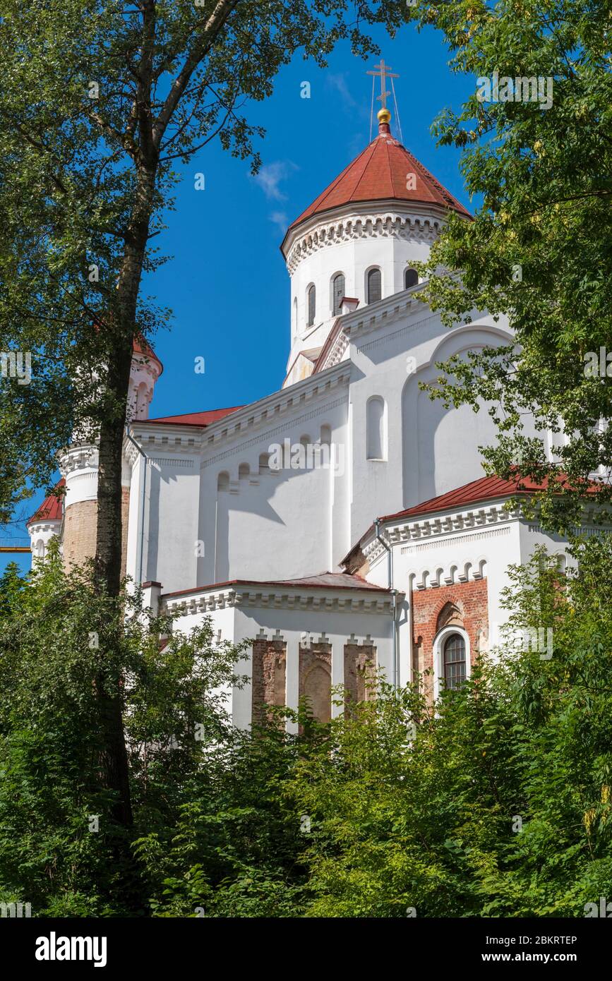 Litauen (Baltikum), Vilnius, Altstadt, Uzupis Künstlerisches Republikviertel, Theotokos Orthodoxe Kathedrale Stockfoto