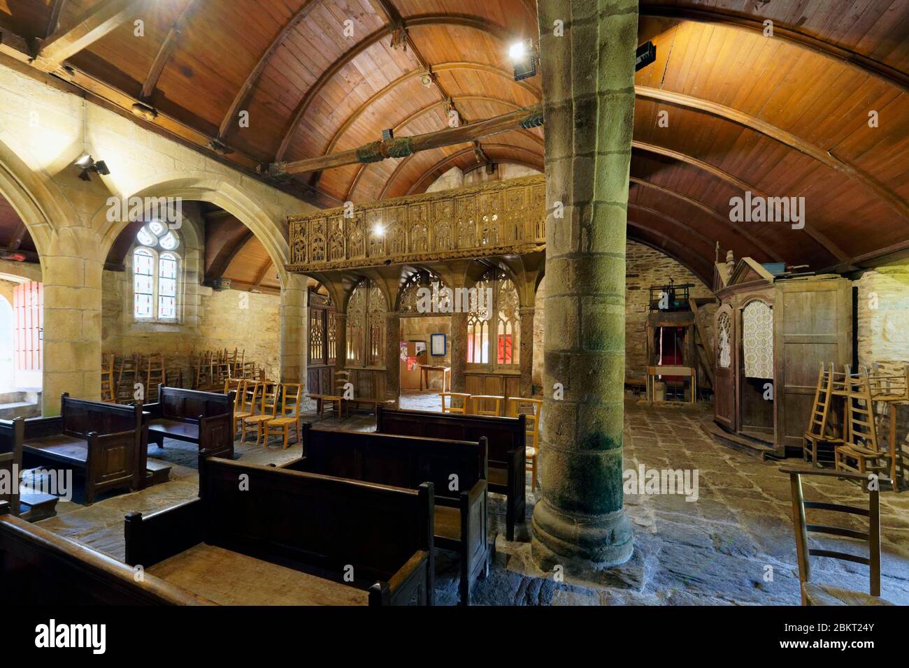 Frankreich, Cote d'Armor, Loc Envel, in der Kirche, der Jube Stockfoto