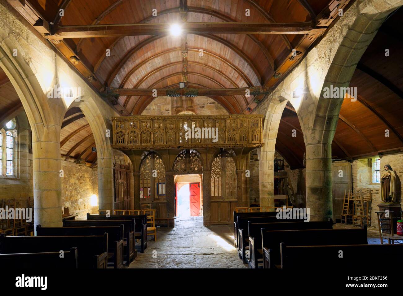 Frankreich, Cote d'Armor, Loc Envel, in der Kirche, der Jube Stockfoto