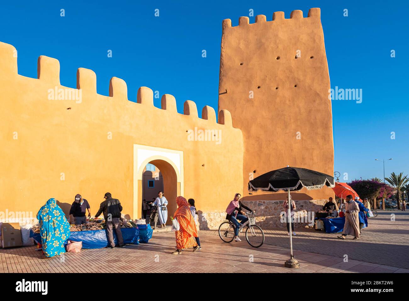Marokko, Souss-Massa Region, Tiznit, die Stadtmauern Stockfoto