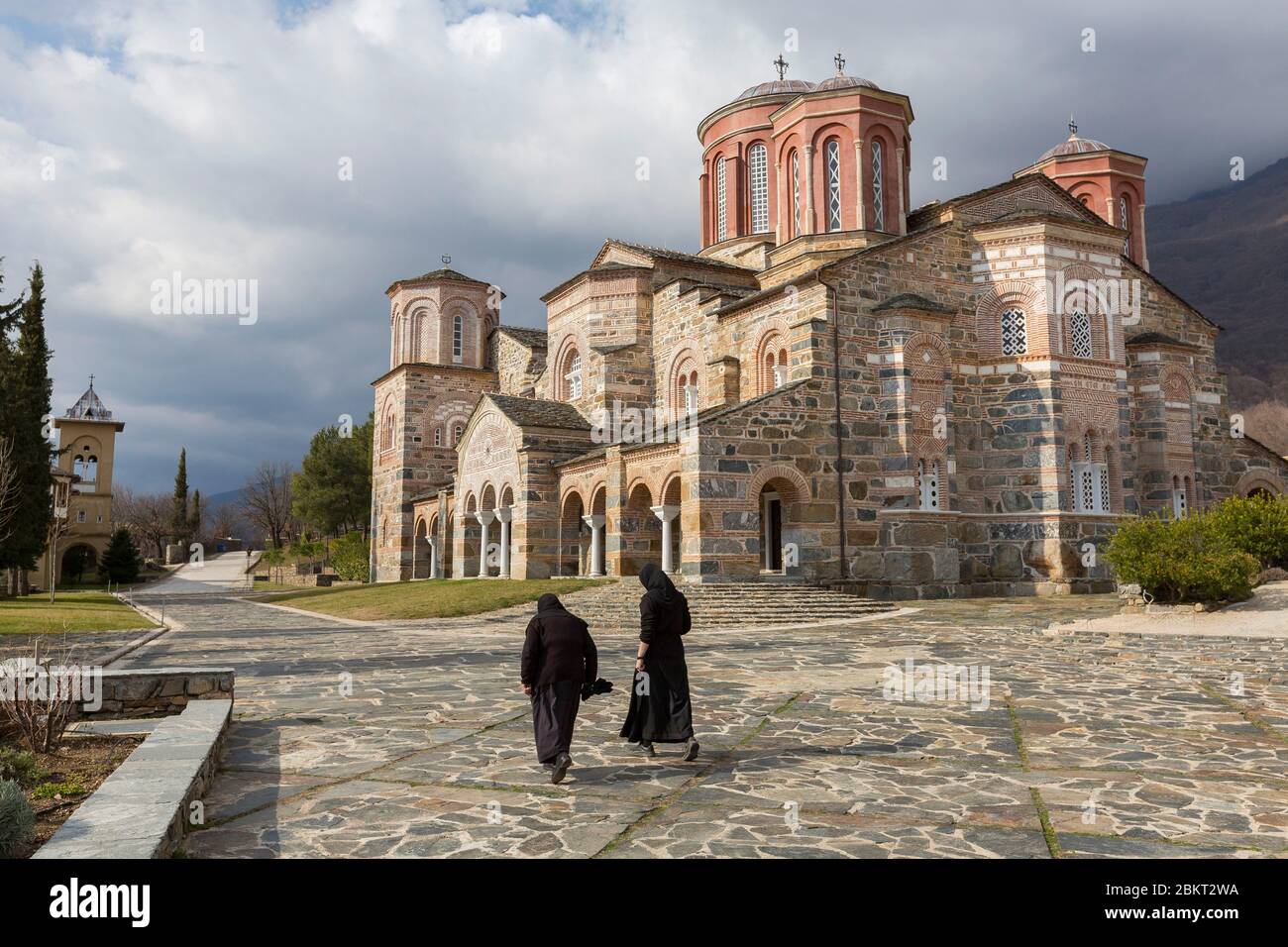 Griechenland, Mazedonien, Kerkini See, Akritochori, Timios Prodromos Kloster Stockfoto