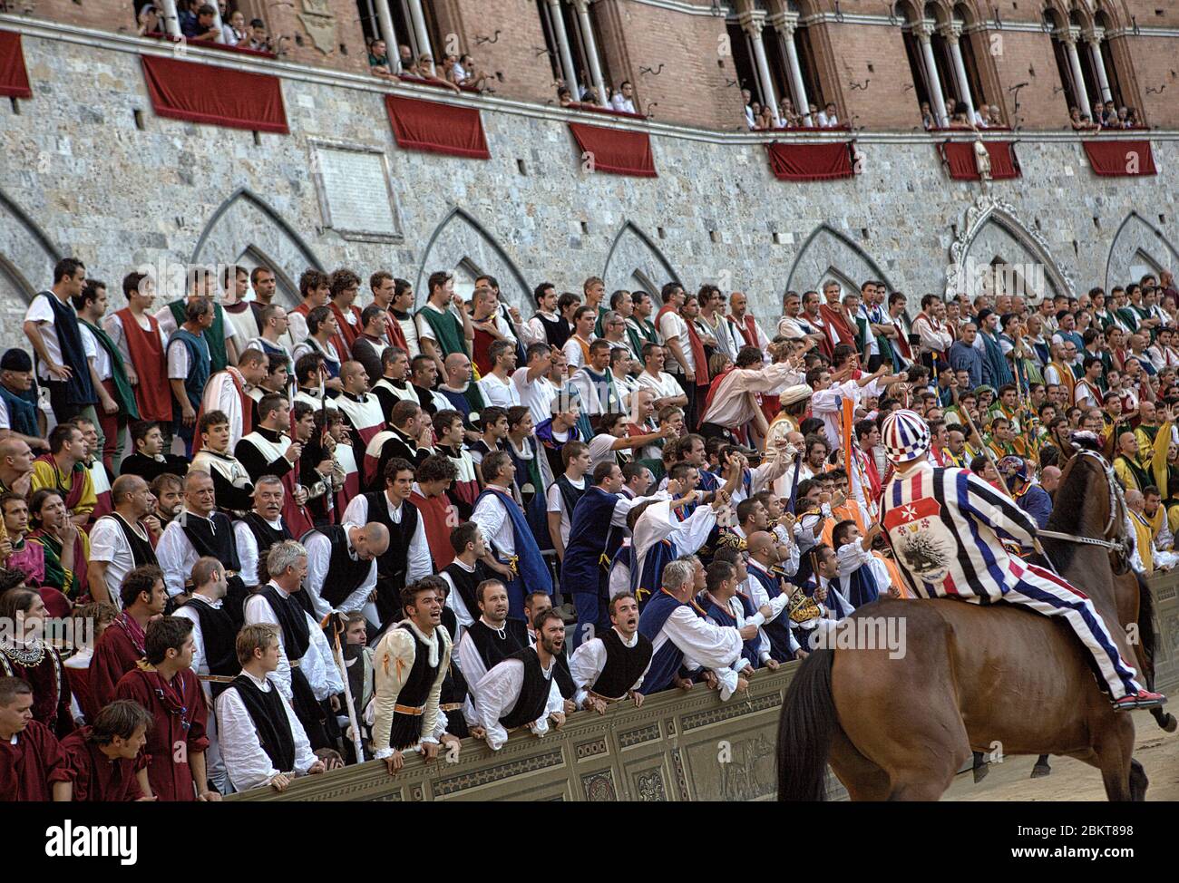 Palio von Siena, Pferderennen, Italien Stockfoto