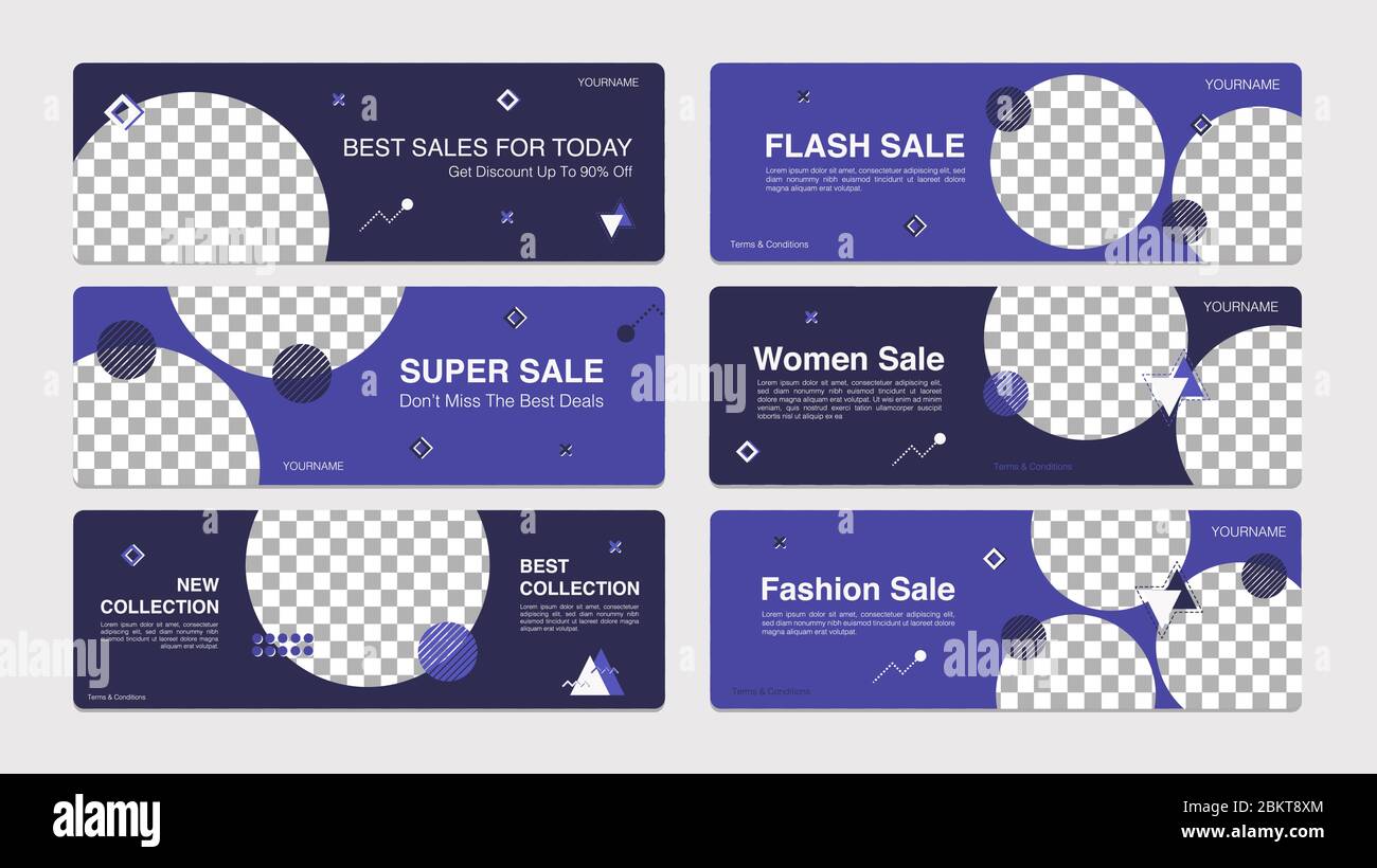 Verkauf Vorlage Sammlung für Promotion Verkauf. Bearbeitbares Banner für Social Media Post, Website und Internet-Anzeigen. Stock Vektor