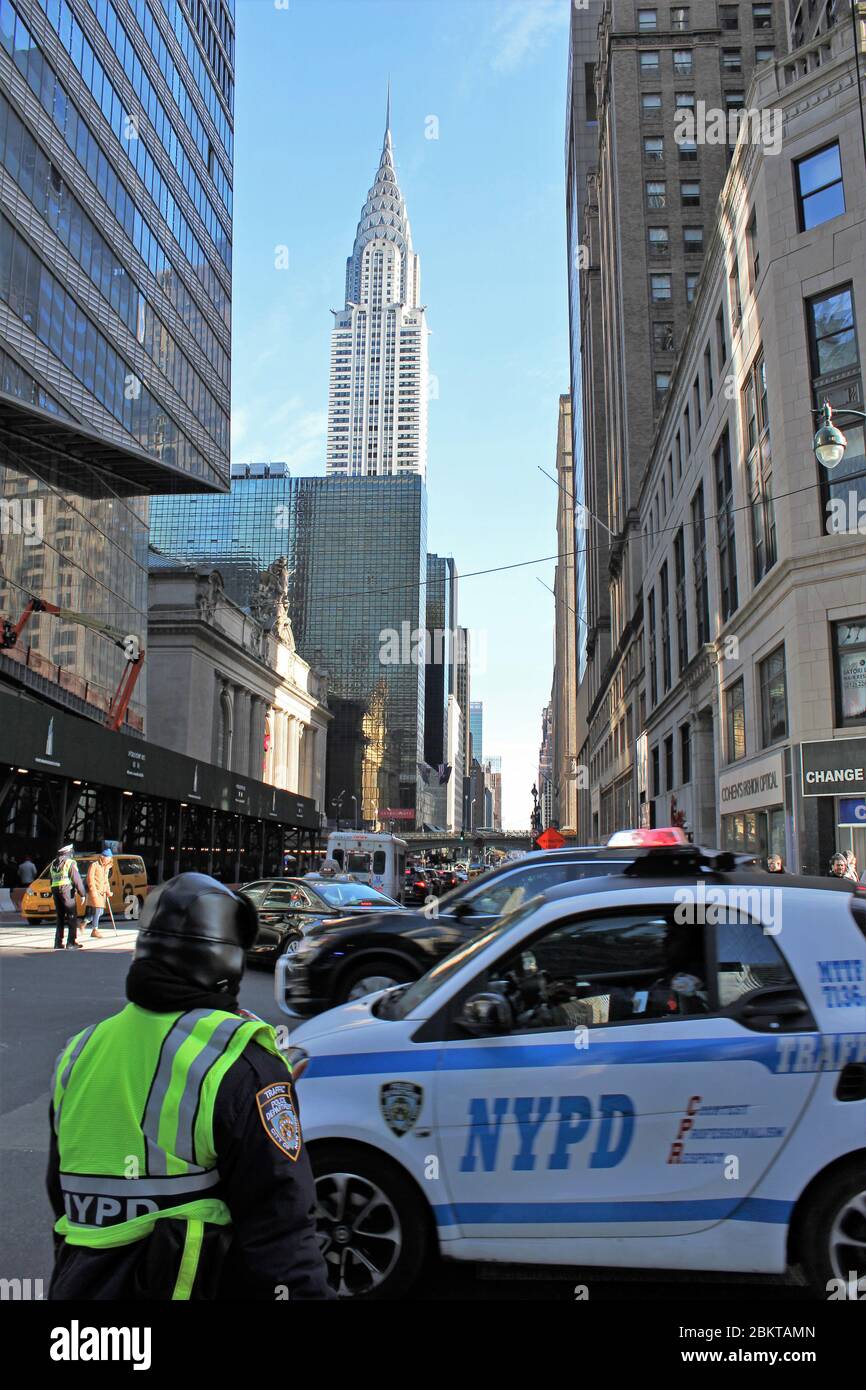 New York, US - 20/12/2019: Chrysler Building ist ein Hochhaus im Art Deco-Stil im Turtle Bay Viertel auf der Ostseite von Manhattan USA Stockfoto
