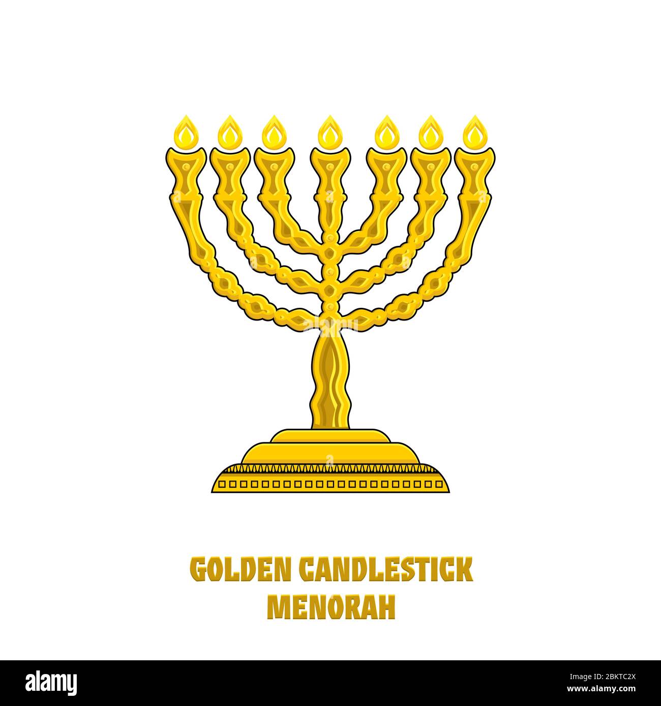 Menora in der Wohnung, dem Tempel Salomos. Menorah. Die rituelle Lampe