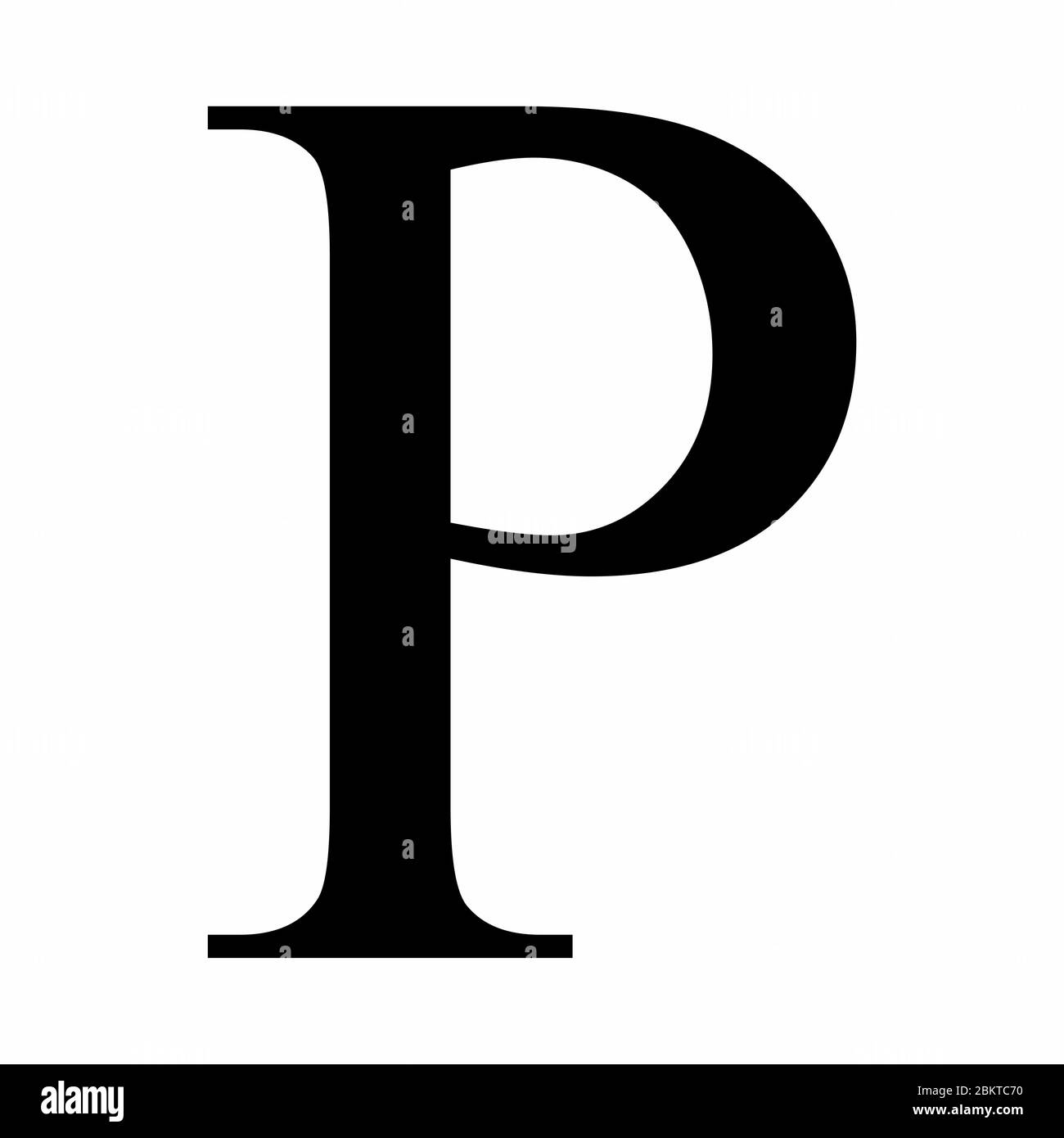 Rho griechischen Buchstaben Symbol Stock Vektor