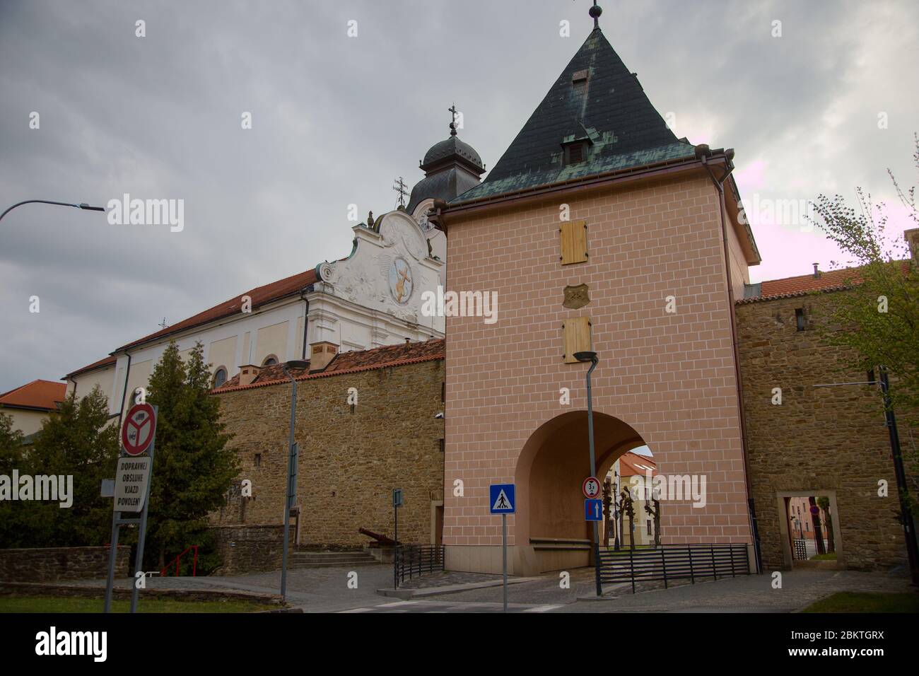 Stadtmauern in Levoca in der Slowakei Stockfoto