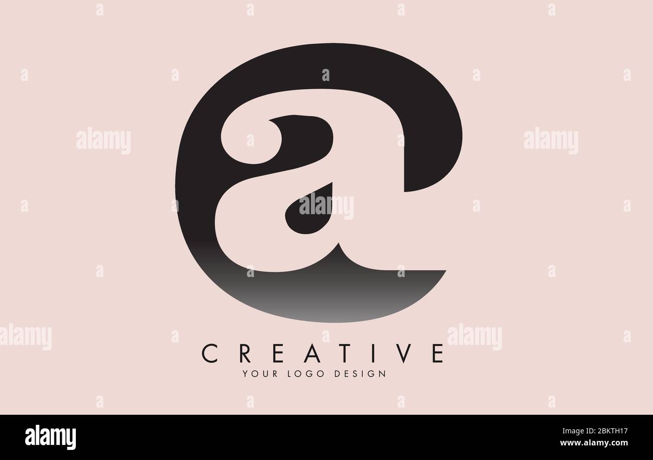 Buchstaben AC A C minimalistischen Logo Design Vorlage Vektor-Illustration mit rosa Hintergrund. Einfaches AC-Symbol mit den Buchstaben A und C. Stock Vektor
