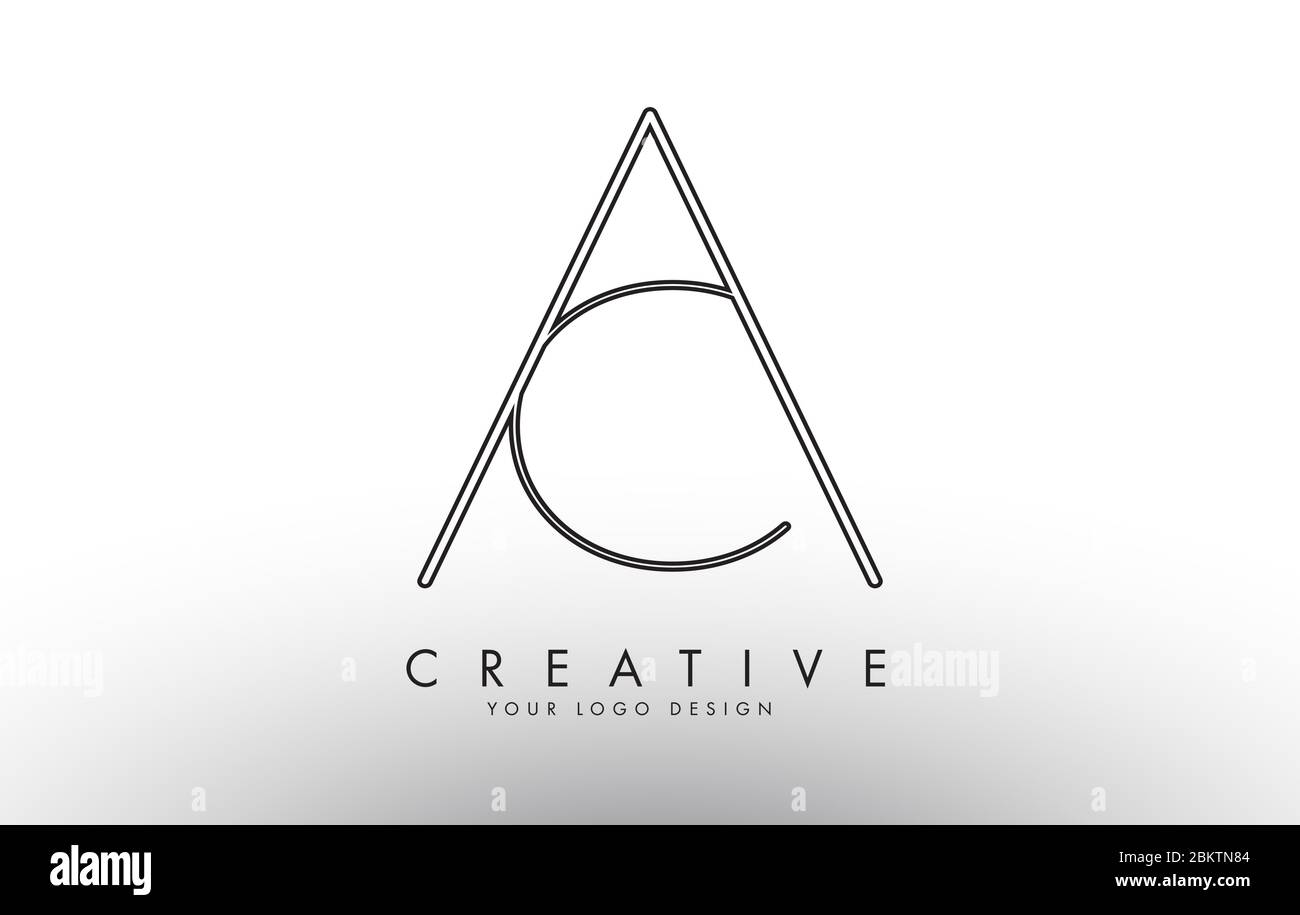 AC A C Buchstaben Logo mit einem minimalistischen und eleganten Design. Einfaches AC-Symbol und kreative Vektorgrafik mit den Buchstaben A und C. Stock Vektor