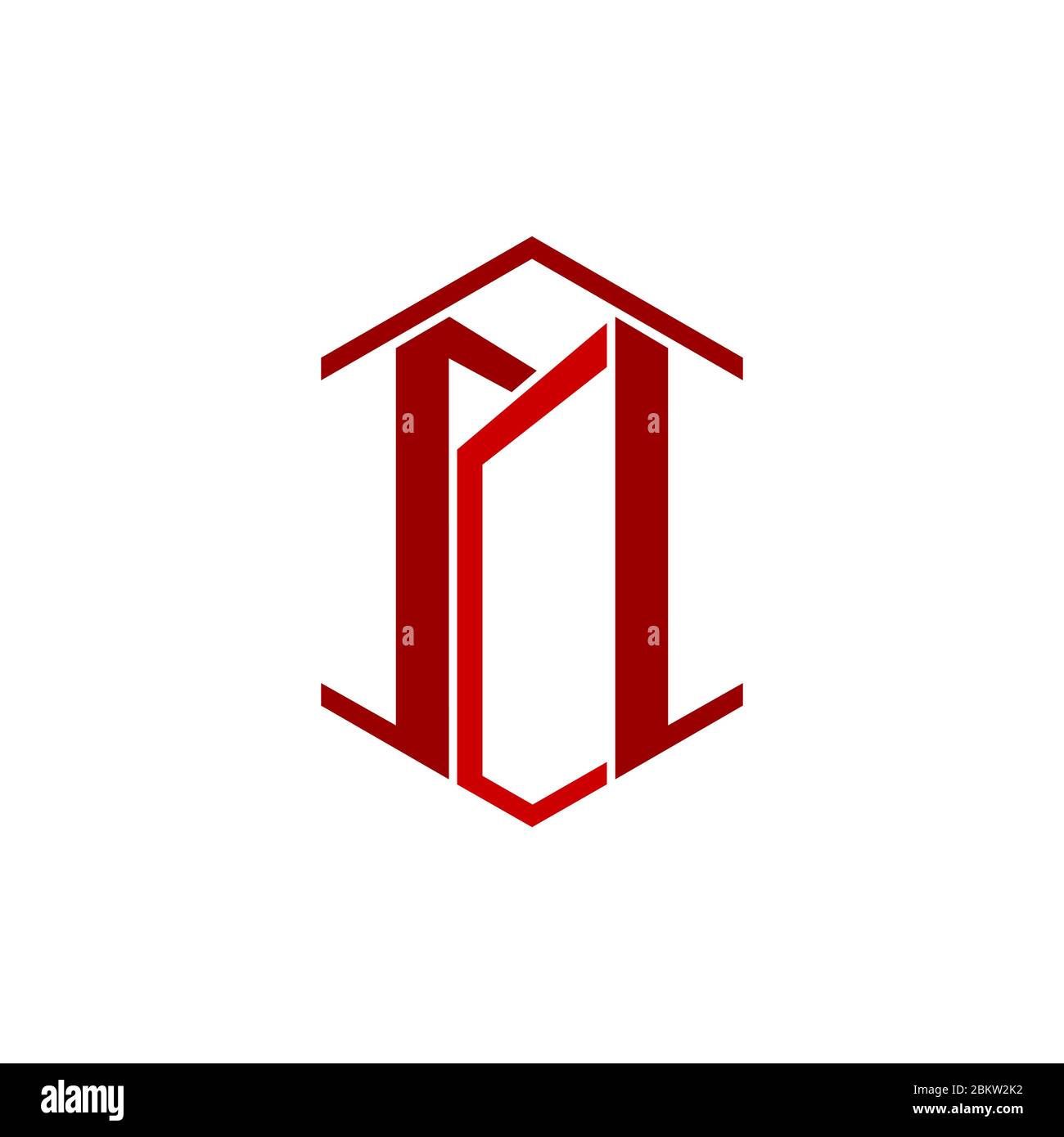 Anfangsbuchstabe SL, SCL Grafik-Logo-Vorlage, Haus-Design-Konzept, isoliert auf weißem Hintergrund. Stock Vektor