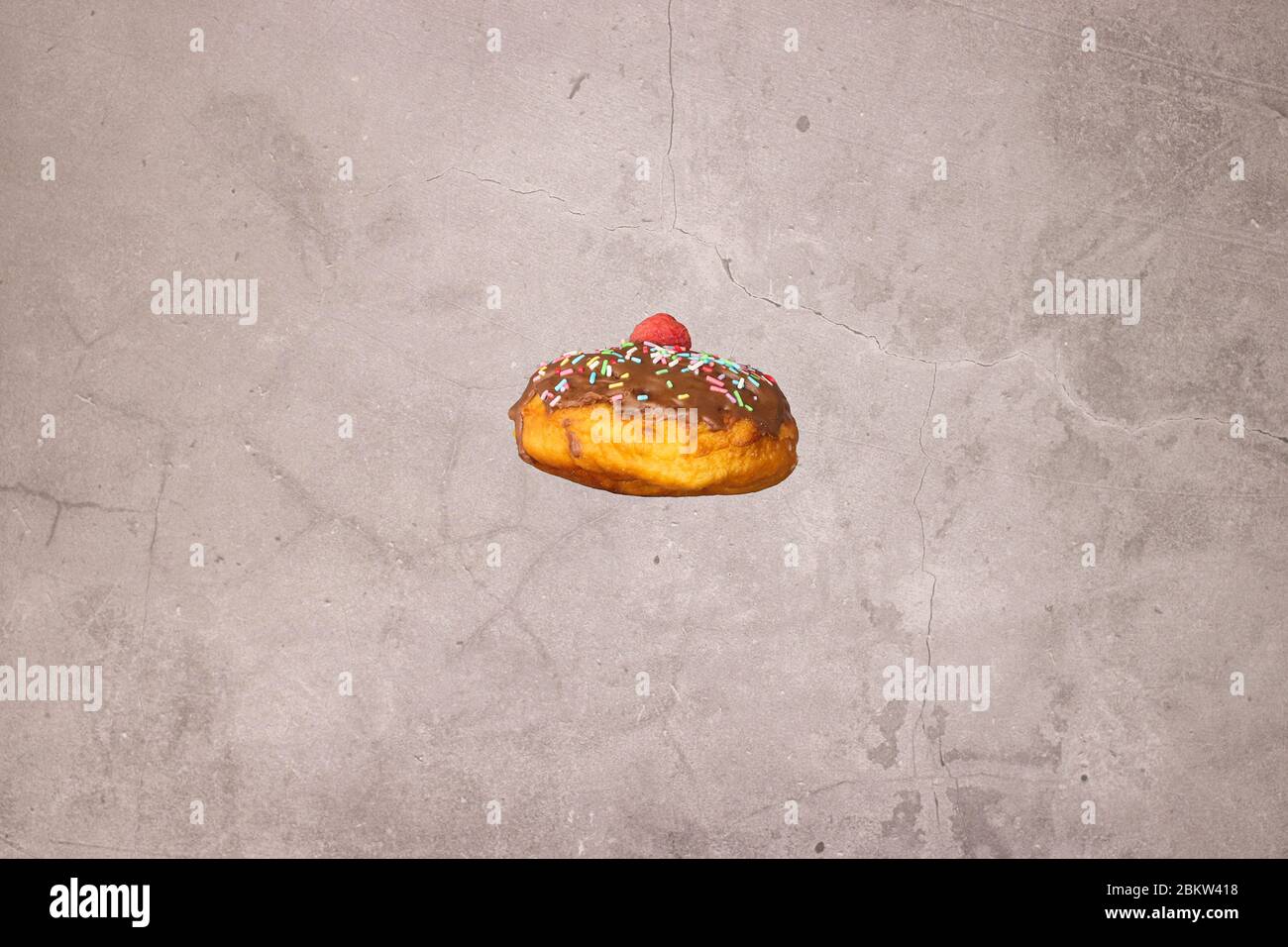 Köstliche Donuts glasiert mit Schokolade Stockfoto
