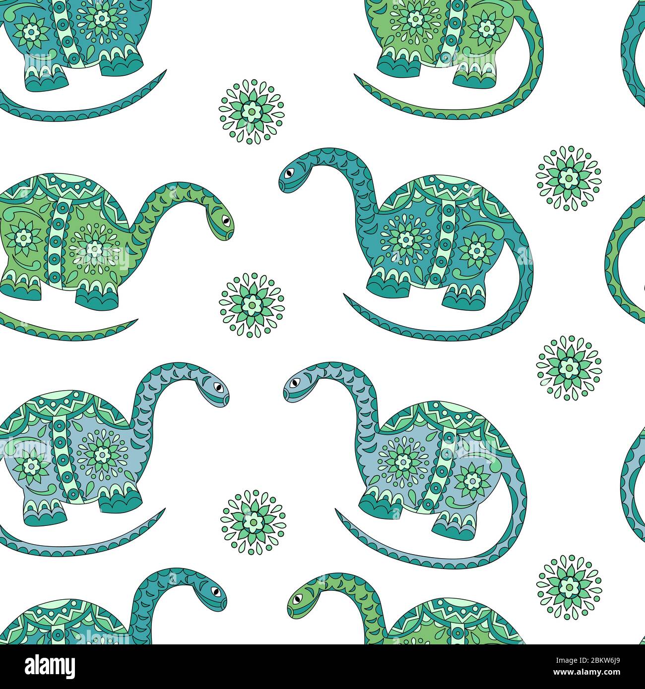 Vektorzeichnung von Dinosauriern auf weißem Hintergrund für Ihre Kreativität. Stock Vektor