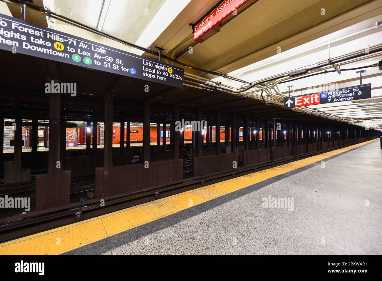 50th Street U-Bahn-Station - New York City Stockfoto