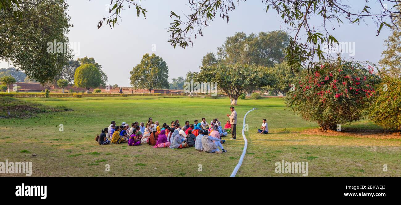 Ruinen von Nalanda, Bihar, Indien Stockfoto