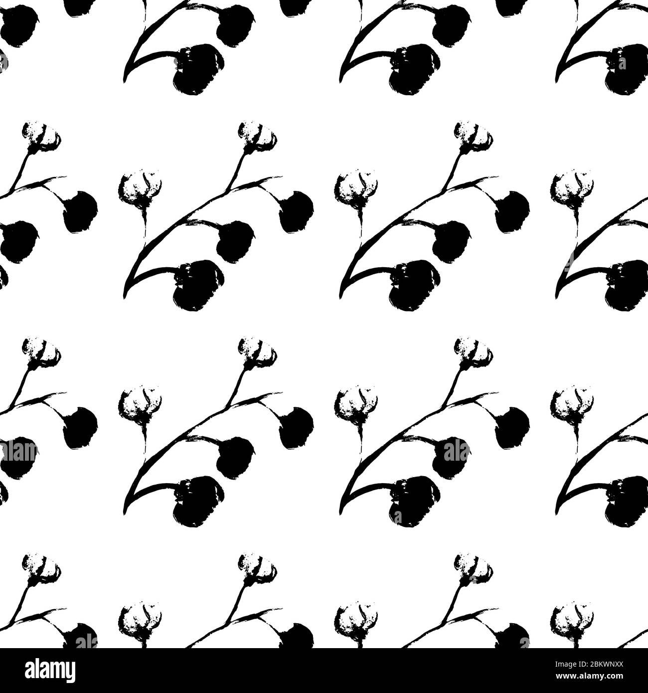 Schwarz weiß ist ein nahtloses Muster. Stock Vektor