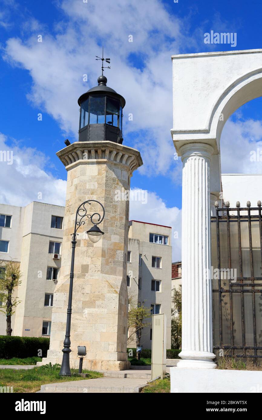 Genueser Leuchtturm, Constanta, Region Dobrudscha Rumänien Stockfoto