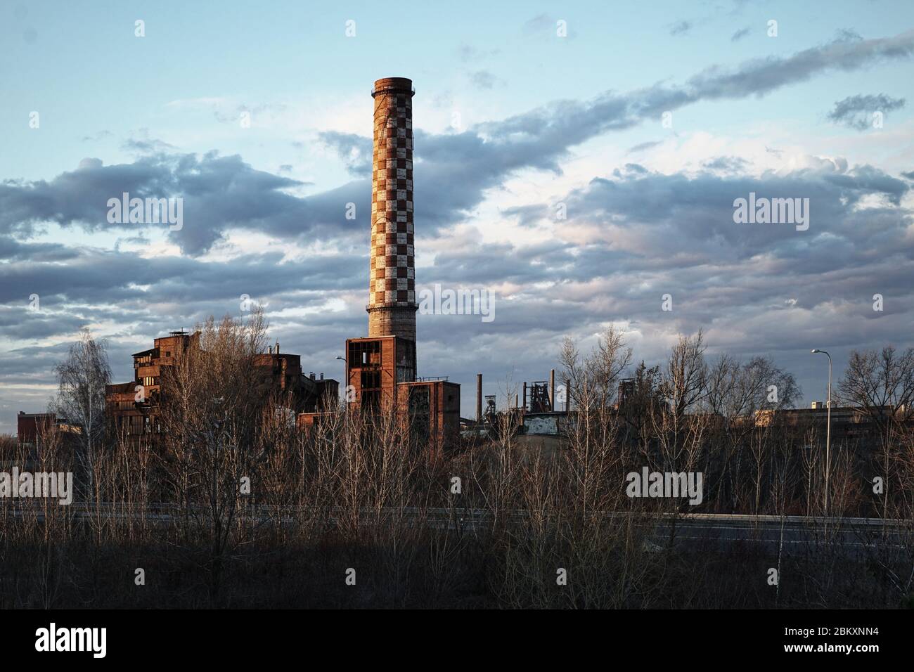 Ostrava - vitkovice - untere vitkovice - Schornstein Elster - tschechische republik Stockfoto