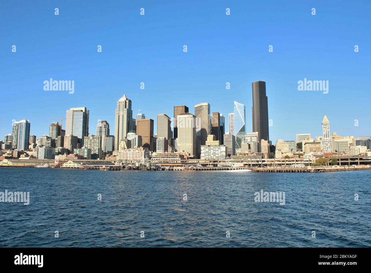 Blick auf Seattle, Washington und die Skyline der Stadt Stockfoto