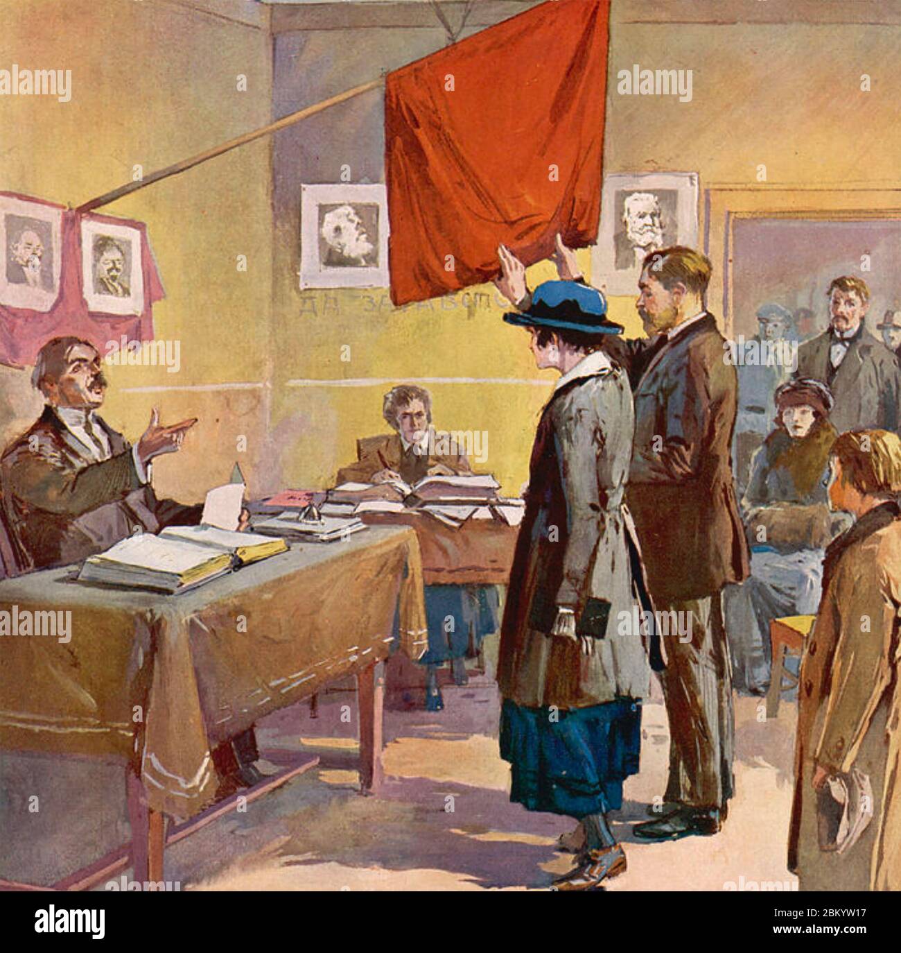 HOCHZEITSZEREMONIE IN RUSSLAND IN DEN 1920ER JAHREN Stockfoto