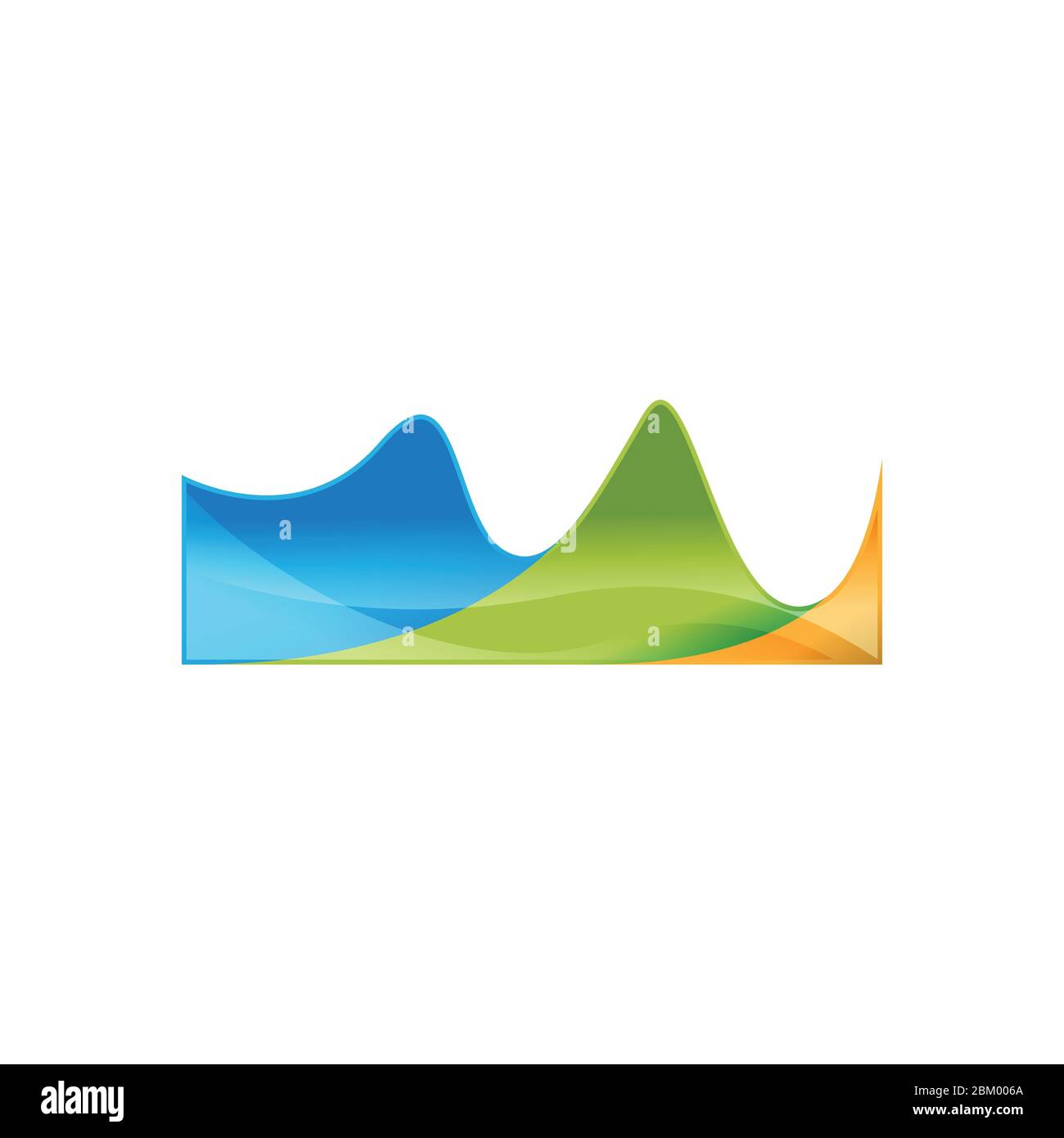 Abstrakte Wellen bunt glänzend Logo Design Bild Vektor Illustration Stock Vektor