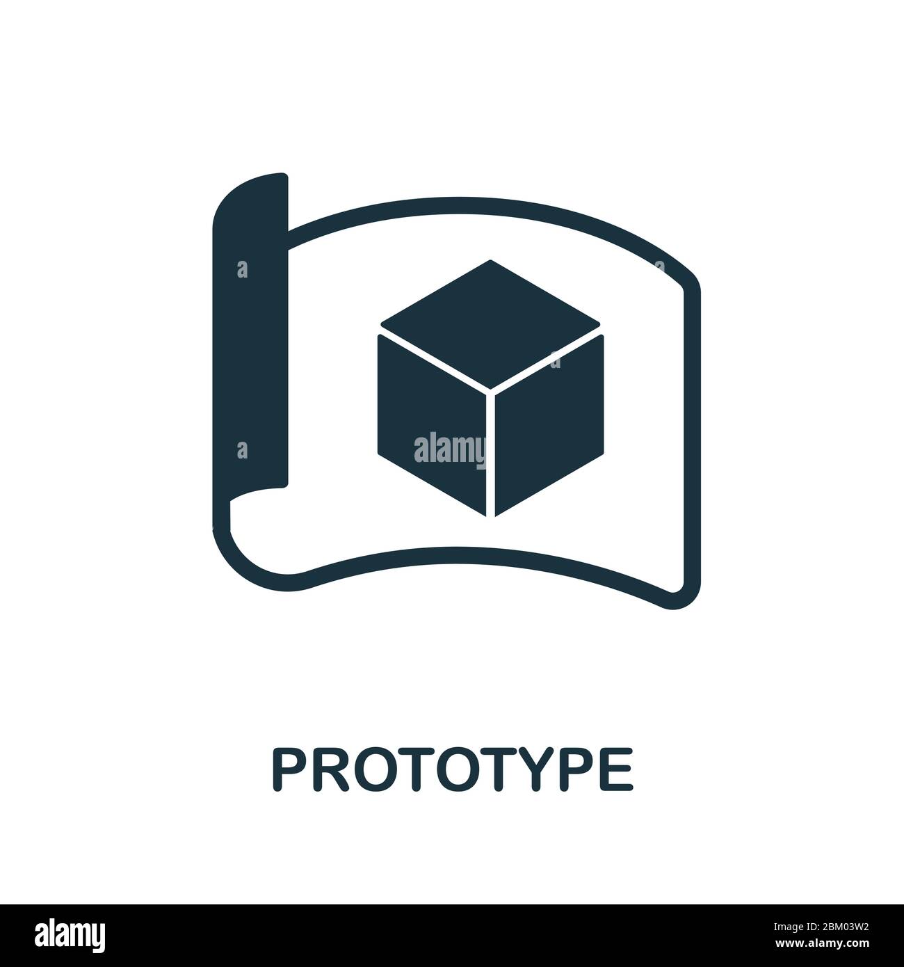 Prototyp-Symbol aus der Sammlung für die Entwicklung mobiler Apps. Einfache Linie Prototyp Symbol für Vorlagen, Web-Design und Infografiken Stock Vektor