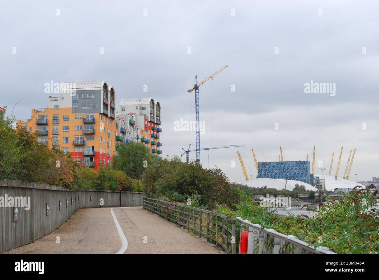 Docklands New Labor Tony Blair Millennium Dome O2 Arena, Peninsula Square, Greenwich Peninsula, London SE10 0DX von Richard Rogers HOK Sport Stockfoto