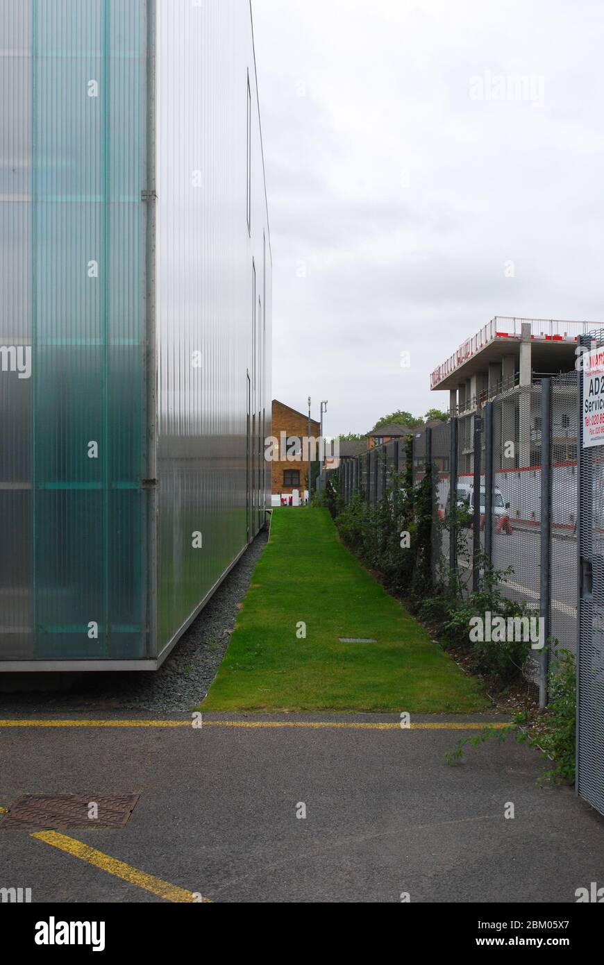 2000S Translucent Polycarbonate Cladding Laban Centre, King Charles Court, Greenwich Peninsula, London SE10 9JF von Herzog & de Meuron Stockfoto