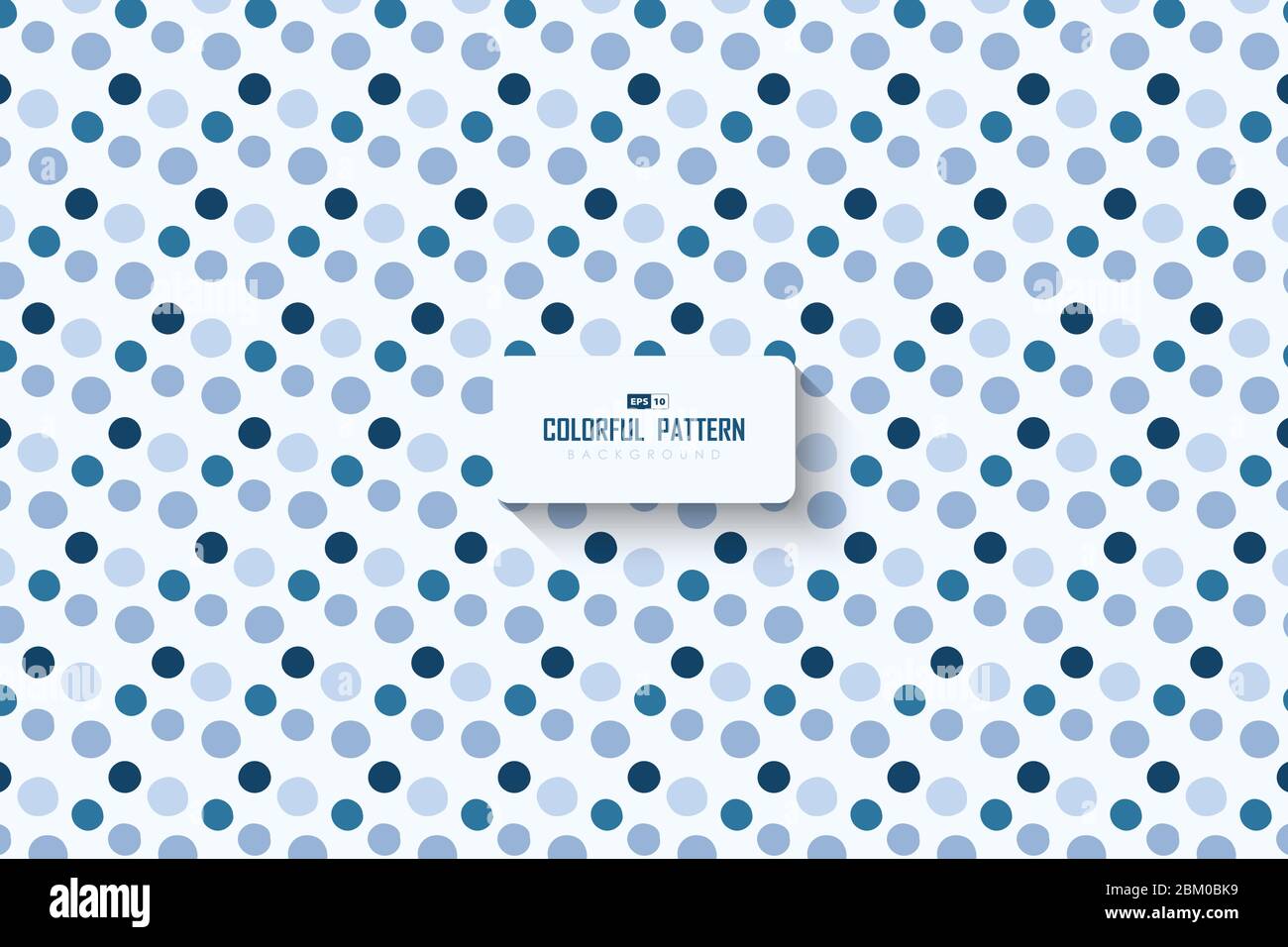 Abstrakt minimal blaue Punkte Muster Design Kunstwerk Hintergrund. Für Anzeige, Poster, Vorlage, Druck. Illustration Vektor eps10 Stock Vektor