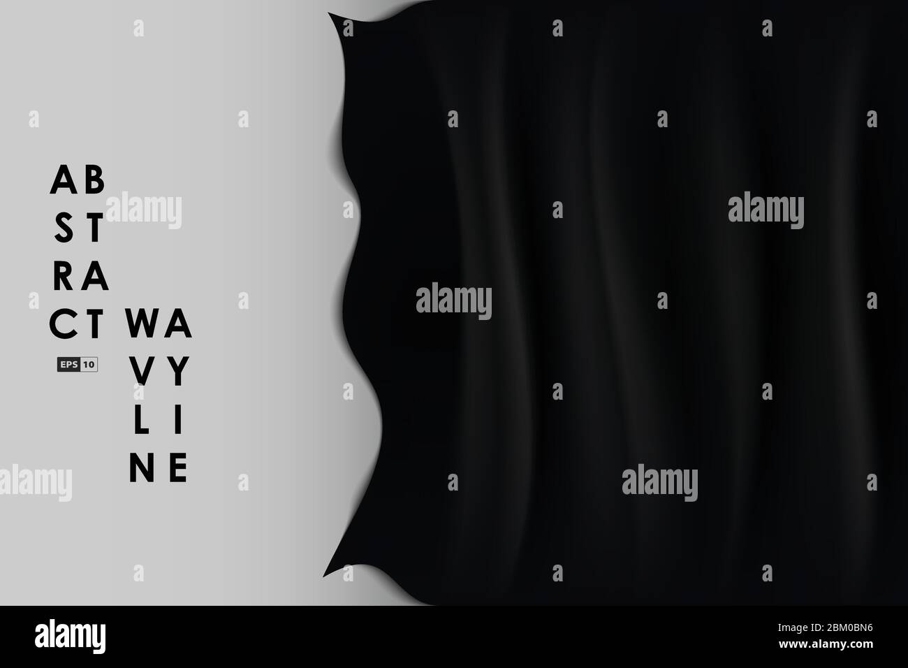 Abstrakt Verlauf schwarze Seide Robe Design für Cover Kunstwerk Hintergrund. Verwenden Sie für Anzeige, Poster, Artwork, Template-Design. Illustration Vektor eps10 Stock Vektor