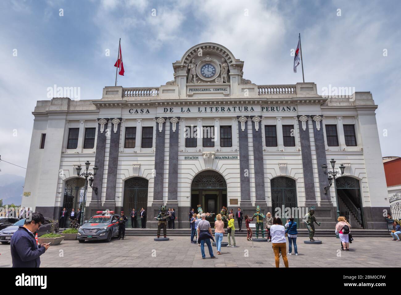 Ehemaliger Bahnhof, Anfang des 20. Jahrhunderts, Lima, Peru Stockfoto