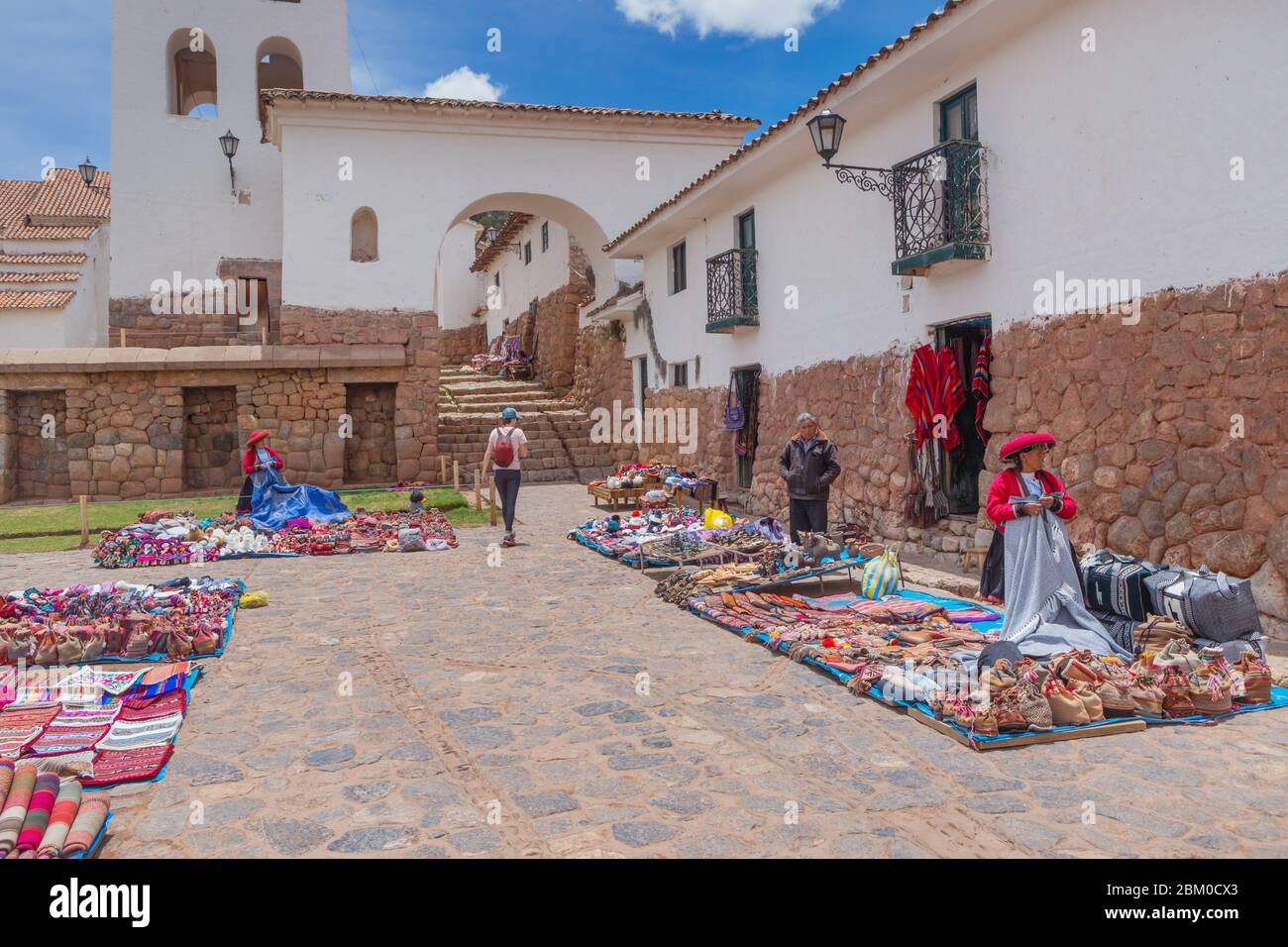 Straßenmarkt, Chinchero, Peru Stockfoto