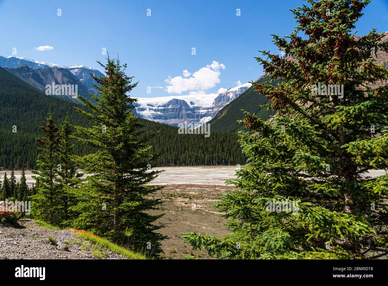 Naturlandschaften entlang des Trans-canada hwy von Calgary nach Banff, Alberta, Kanada Stockfoto