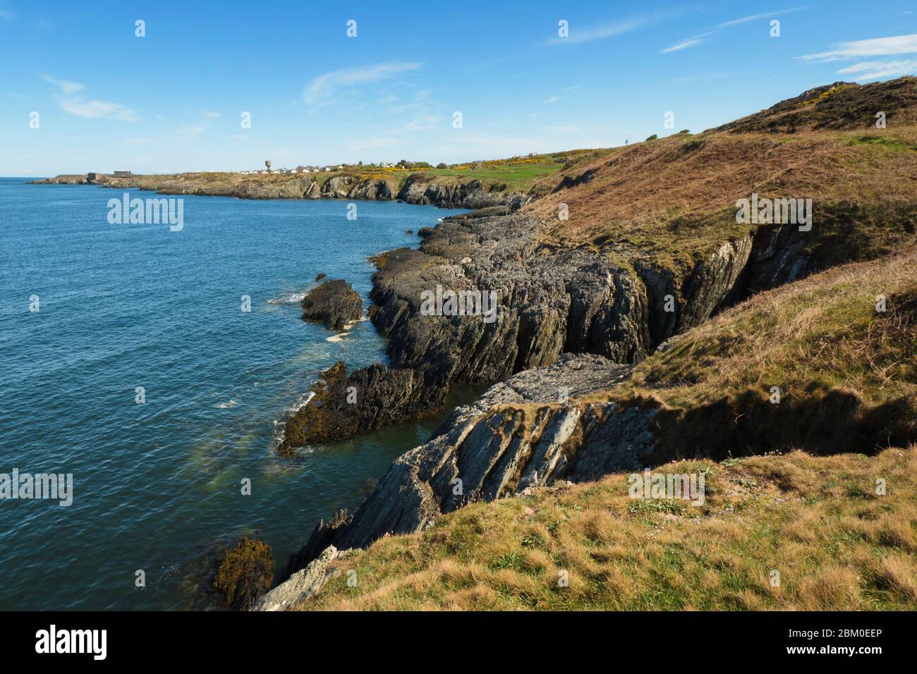 Amlwch, Bull Bay Spaziergang während der C-19 Lockdown .04-20 Stockfoto