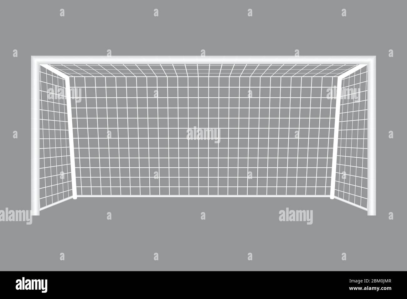 Fußball Ziel Vektor-Illustration isoliert auf grauem Hintergrund Stock Vektor