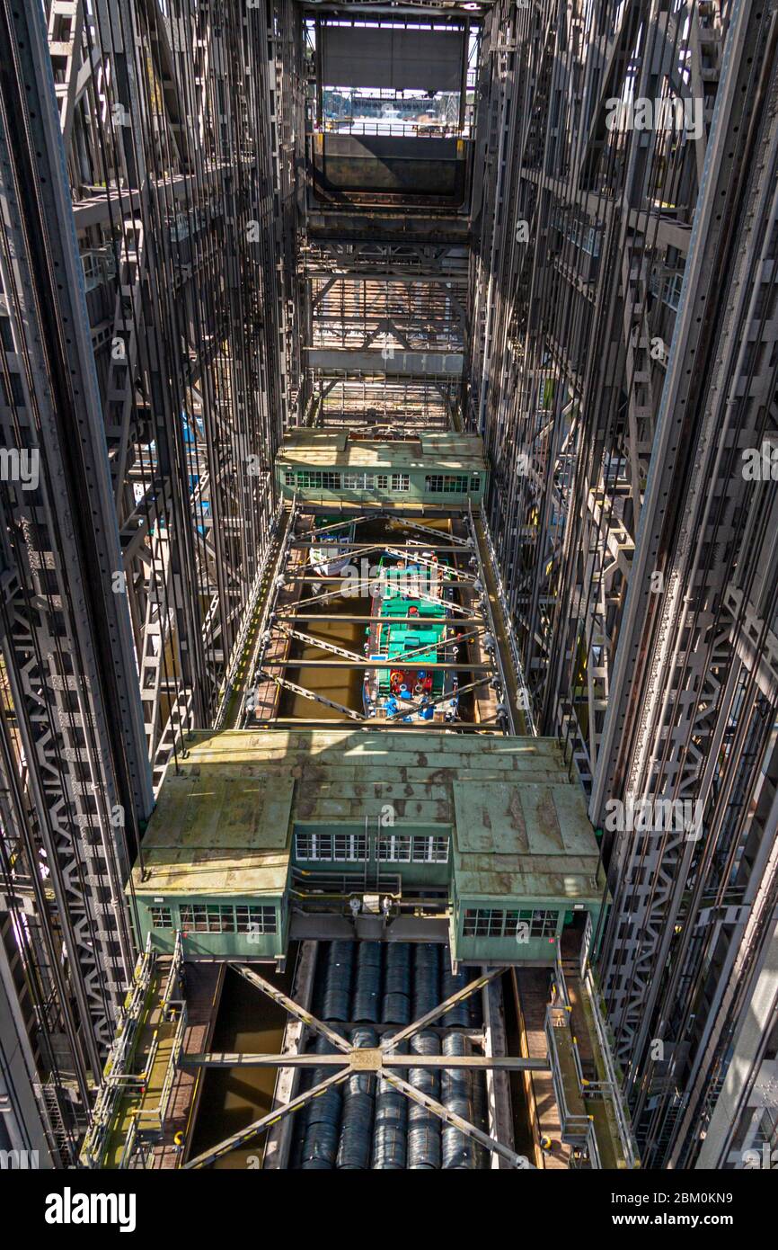 Schiffskanal-Lift Niederfinow in Britz-Chorin-Oderberg, Deutschland Stockfoto