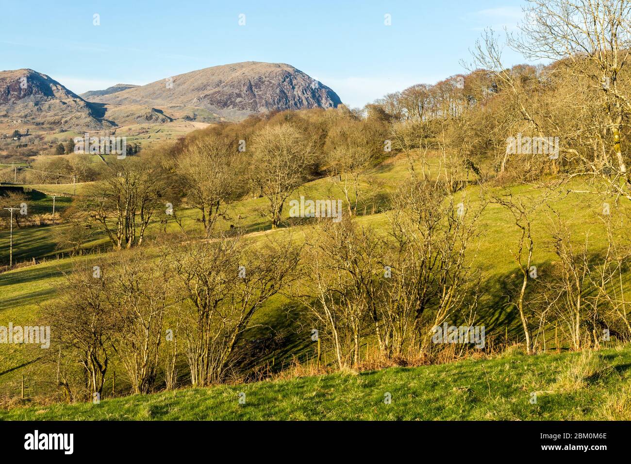 Blick auf die Berge im Frühjahr, Snowdonia National Park, Wales, Großbritannien Stockfoto